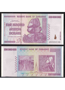 ZIMBABWE 500.000.000 Dollars 2008 Fds
